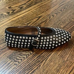 Gem studded ballet flats